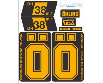 Ohlins DH38 M1 Fork Decals 2020/21/22/23/24