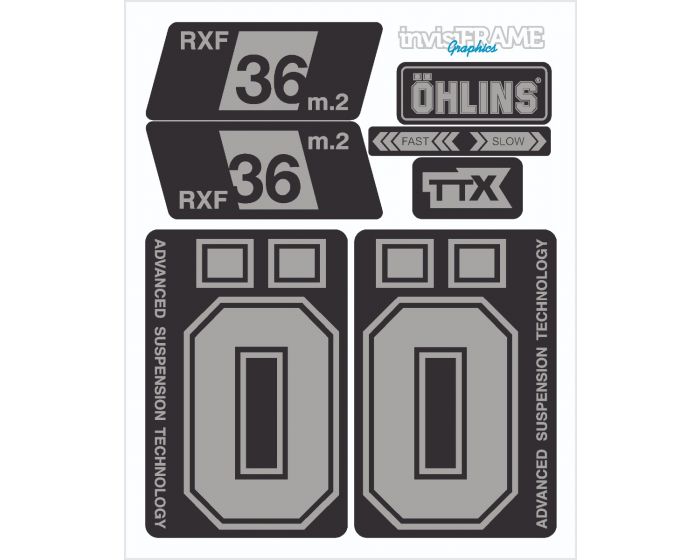 Ohlins Upper Fork Graphics Decals Stickers By Bomb Print Shop - KTM Fitment