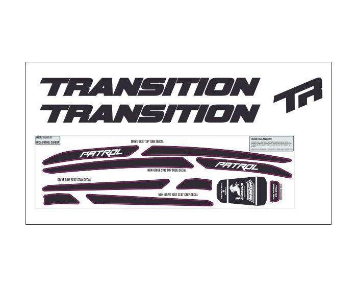 Transition Patrol Carbon 2019 Decals