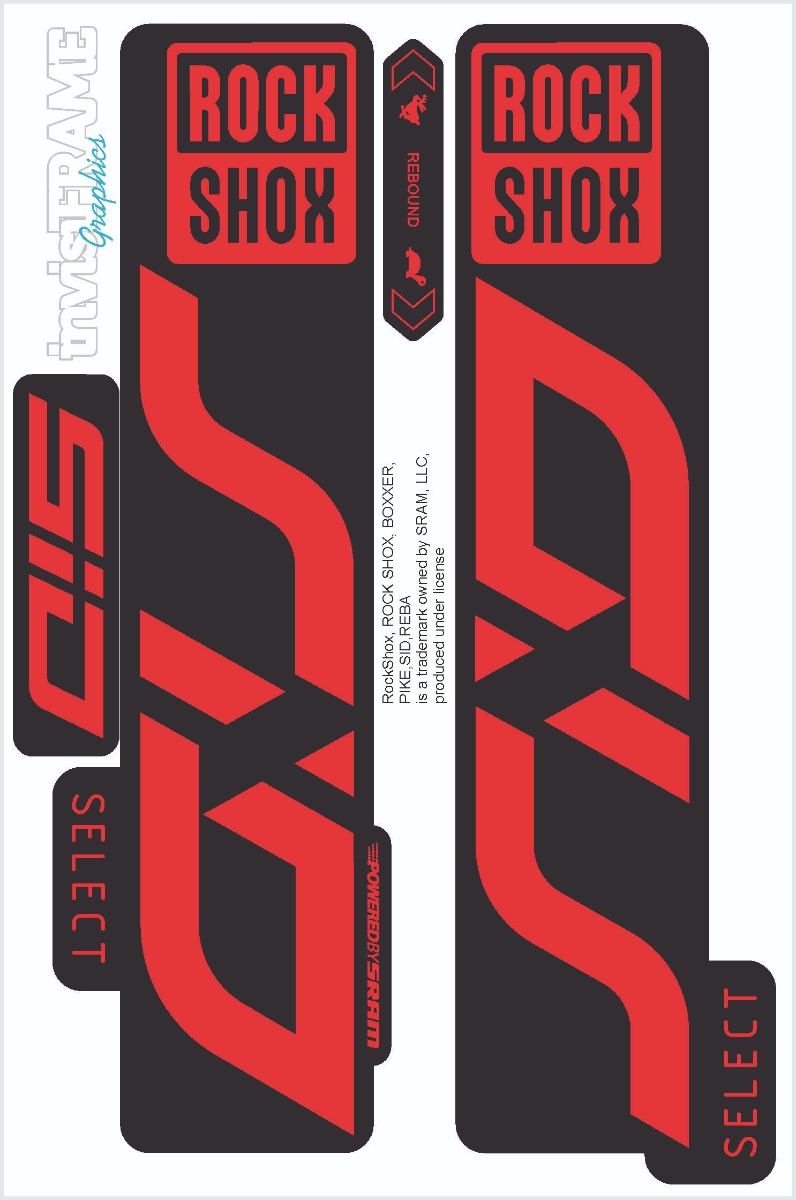 Rock Shox SID Select 2020 Decals